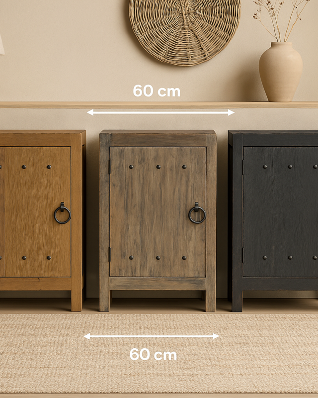 Rene Houtman Commode Oud Hout Old Black H90xB60xD40 Cm