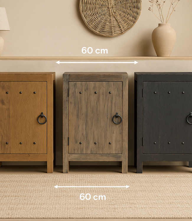 Rene Houtman Commode Oud Hout Old Black H90xB60xD40 Cm