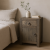 Nachtkastje Grey 1-Deurs 1-Lade H65xB45xD40 Cm