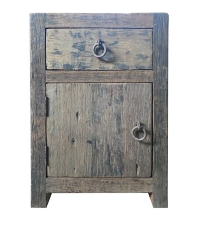 Rene Houtman Nachtkastje Grey 1-Deurs 1-Lade H65xB45xD40 Cm