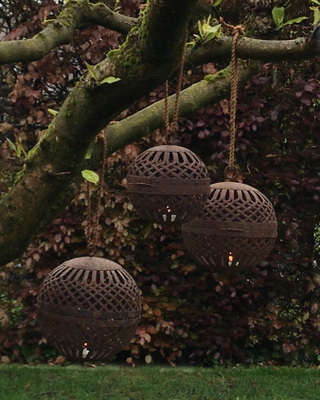 Rene Houtman Ijzeren Ballen Set Van 3 - Roestkleur - Decoratie