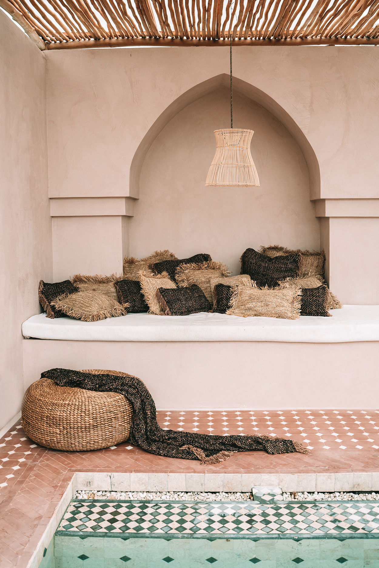 Bazar Bizar De Hyacinth Poef | Naturel | H30 x D60 cm