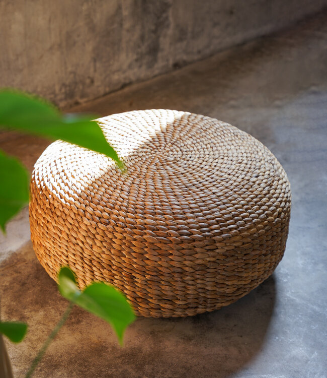 Bazar Bizar De Hyacinth Poef | Naturel | H30 x D60 cm
