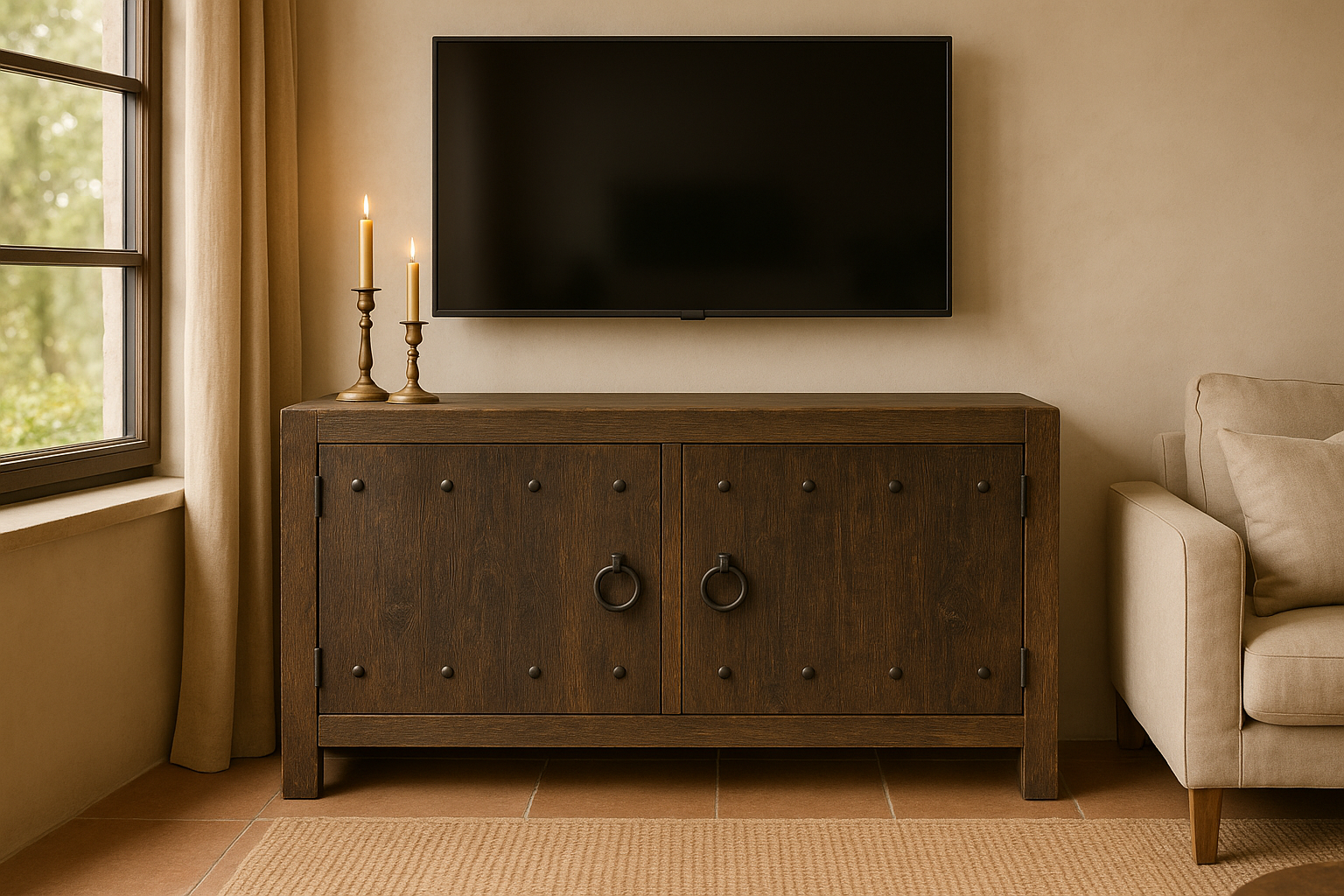 Rene Houtman TV-Dressoir | Grijs | 2-Deurs | 100x55x40 cm