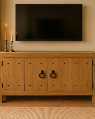 Rene Houtman TV-Dressoir | Naturel | 2-Deurs | 100x55x40 cm
