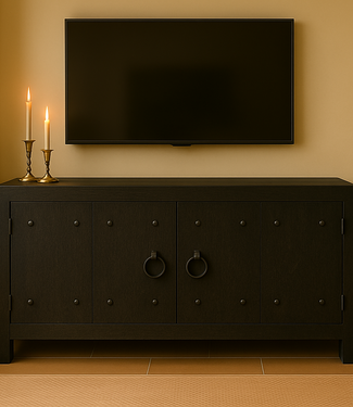 Rene Houtman TV-Dressoir | Zwart | 2-Deurs | 100x55x40 cm
