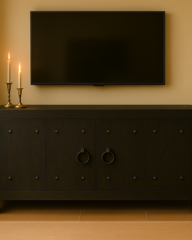 Rene Houtman TV-Dressoir | Zwart | 2-Deurs | 100x55x40 cm