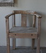Rene Houtman Unieke Stoel | Oud Hout | H77,5 x B55 x D44 cm