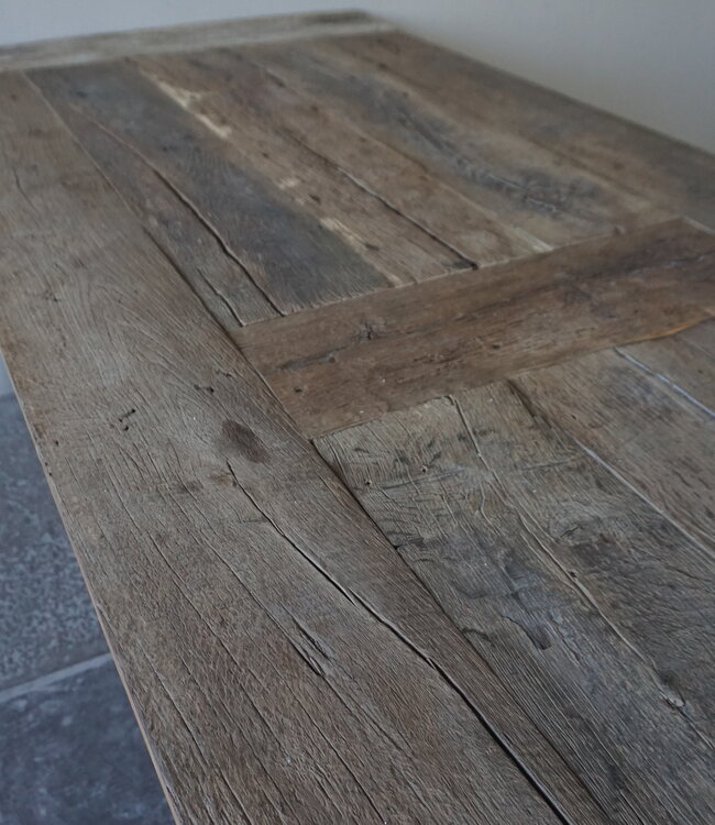 Rene Houtman Oud Eikenhouten Tafel | L270 | Tweedekansje!