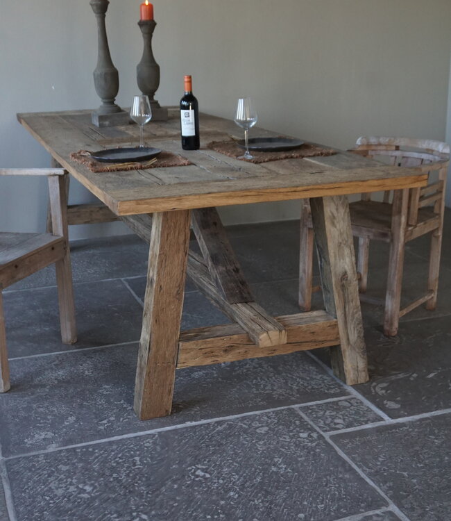 Rene Houtman Oud Eikenhouten Tafel | L270 | Tweedekansje!
