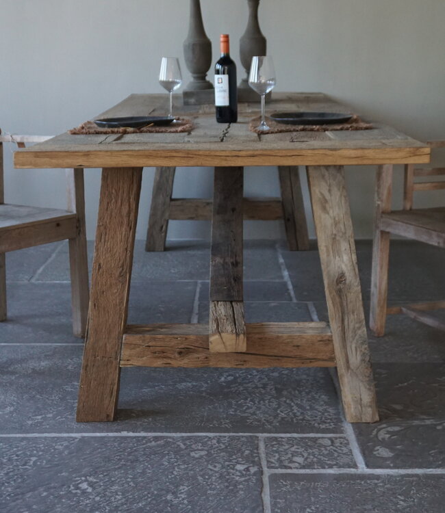 Rene Houtman Oud Eikenhouten Tafel | L270 | Tweedekansje!