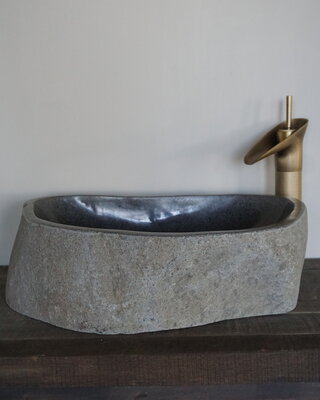 Rene Houtman Grote Stenen Waskom + Spoelgat | H15 x B47 x D35 cm