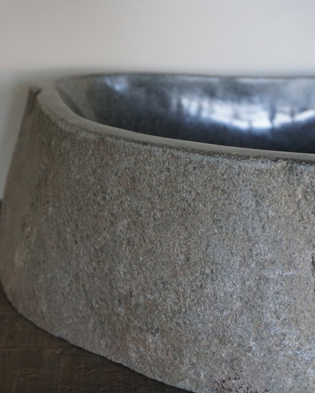 Rene Houtman Grote Stenen Waskom + Spoelgat | H15 x B47 x D35 cm