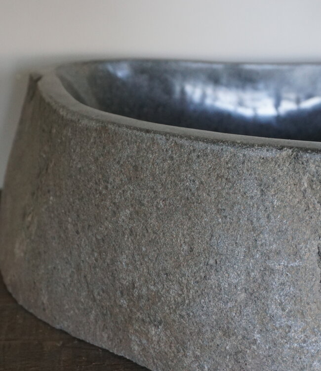 Rene Houtman Grote Stenen Waskom + Spoelgat | H15 x B47 x D35 cm