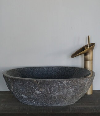 Rene Houtman Grote Stenen Waskom + Spoelgat | H15 x B47 x D37 cm