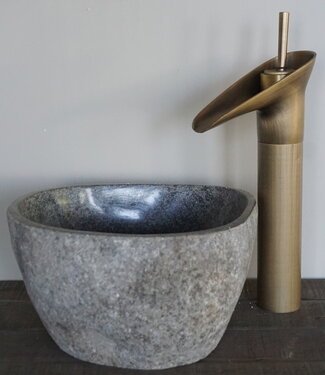 Rene Houtman Kleine Stenen Waskom + Spoelgat | H13 x B24 x D25 cm