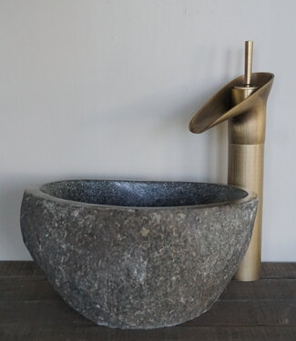 Rene Houtman Kleine Stenen Waskom + Spoelgat | H14 x B28 x D22 cm