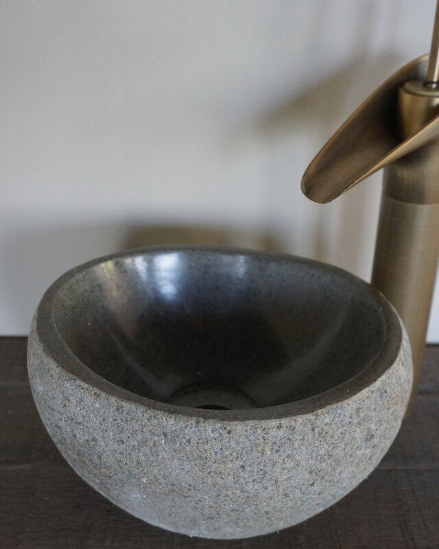Rene Houtman Kleine Stenen Waskom + Spoelgat | H13 x B24 x D22 cm
