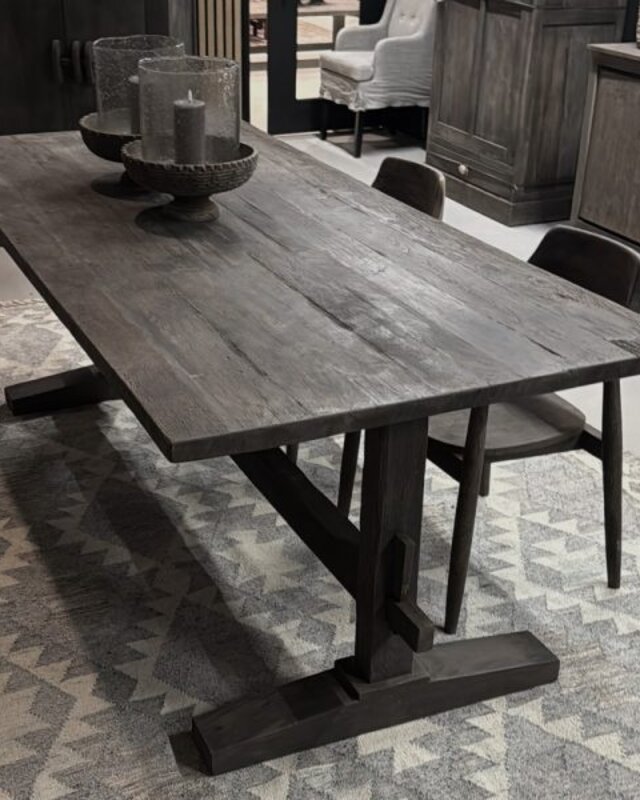 Luksa Home Collection Houten Eettafel Thomas | Antique Grey | Kies Maat