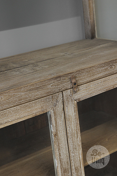 Be-Uniq Oude Vitrinekastje | Rustiek Verweerd | H152xB83xD38 cm