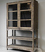Be-Uniq Oude Vitrinekast | Rustiek Verweerd | H199xB125xD45 cm