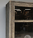 Be-Uniq Oude Vitrinekast | Rustiek Verweerd | H199xB125xD45 cm