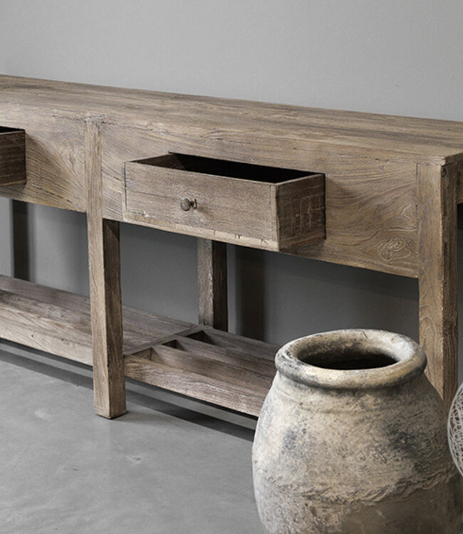 Be-Uniq Oude Wandtafel | Rustiek Verweerd | H190xB140xD40 cm