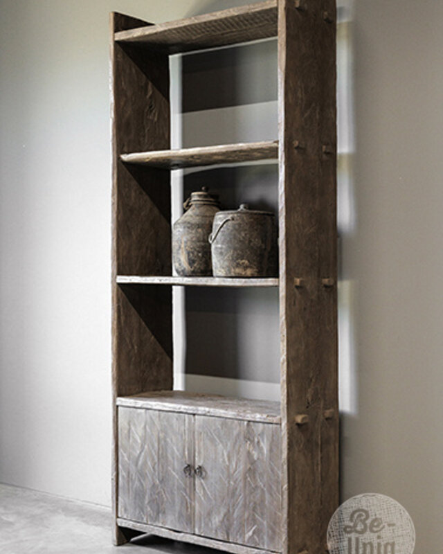 Be-Uniq Oud Houten Boekenkast | China | H220xB85xD34 cm