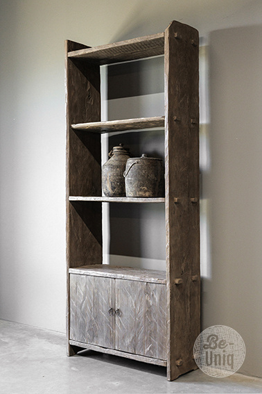 Be-Uniq Oud Houten Boekenkast | China | H220xB85xD34 cm