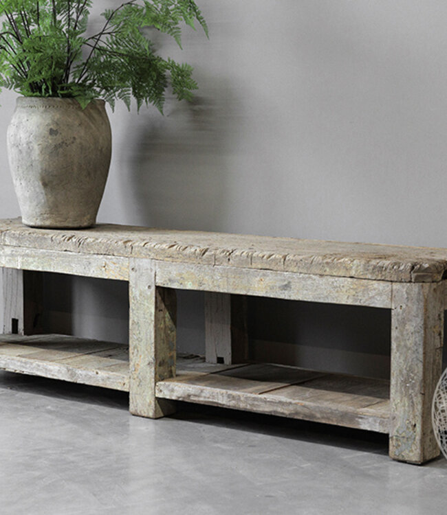 Be-Uniq Oude Lage Workmate Tafel | India | H50xB183xD40 cm