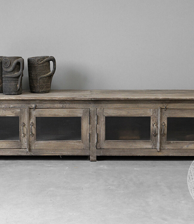 Be-Uniq Oud Dressoir | Rustiek Verweerd | H49xB200xD45 cm
