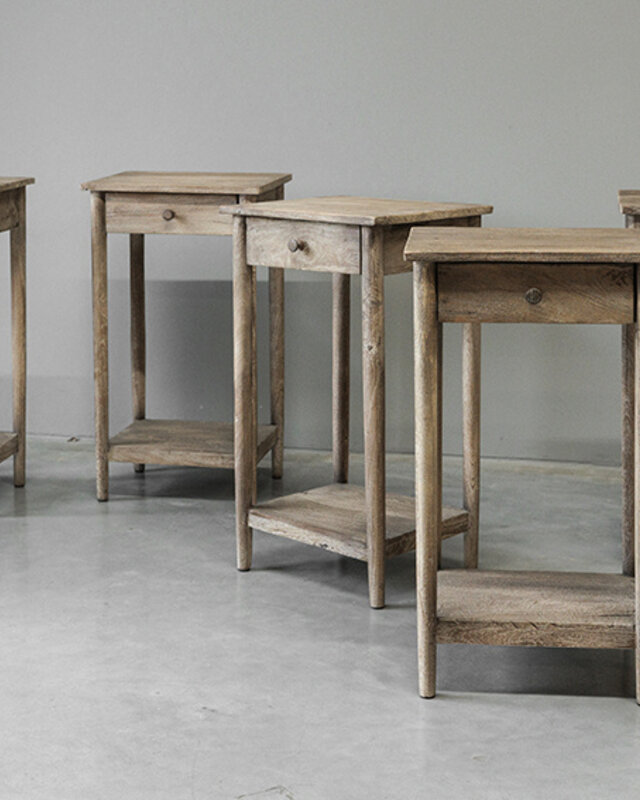 Be-Uniq Bijzettafel Oud Teak | Rustiek Verweerd | H76xB41xD35 cm