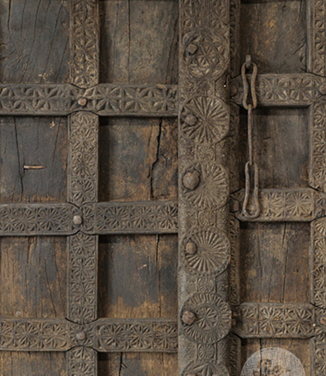 Be-Uniq Oude Deur | Bruin | India | H164 x B97 x D7 cm