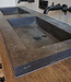 Wiesbaden Raw Wastafel - Dubbel Zonder Kraangaten - 120x46x5 cm