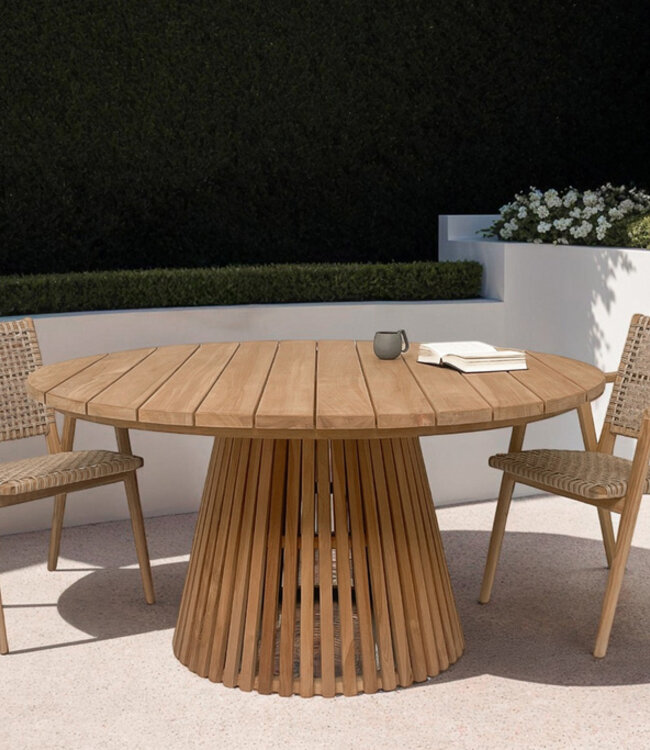 Rene Houtman Tuintafel Cindo | Rond | Teakhout | 120cm