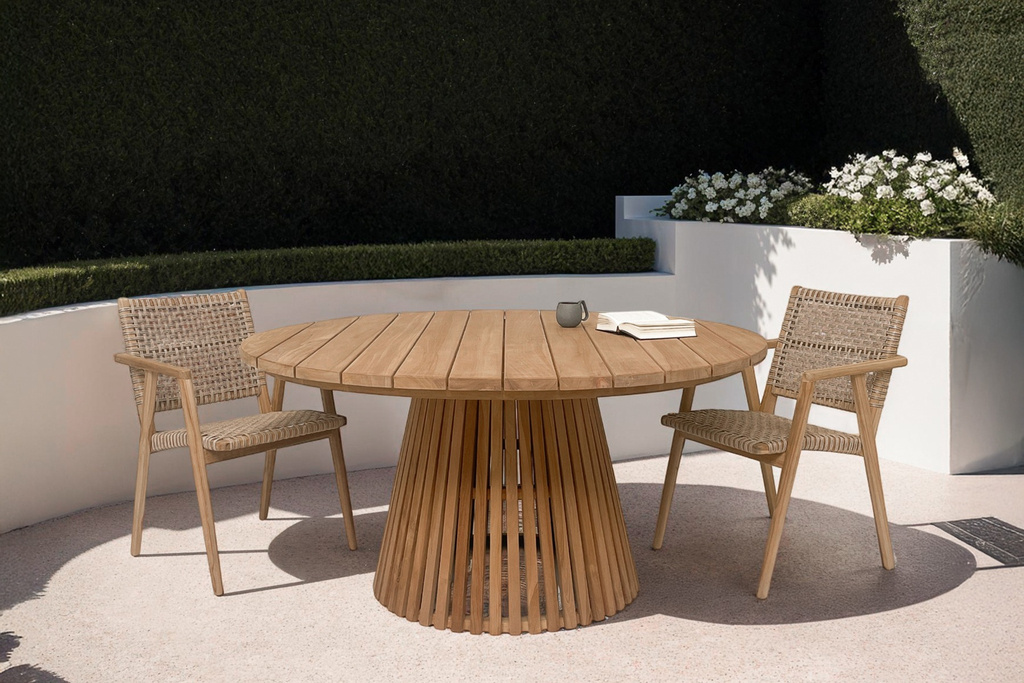 Rene Houtman Tuintafel Cindo | Rond | Teakhout | 120cm