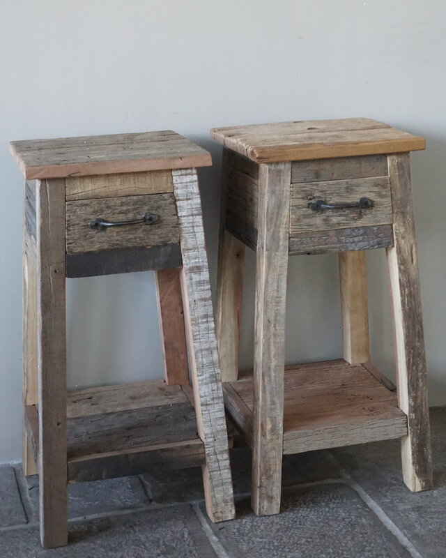 Rene Houtman Bijzettafel/Nachtkastje Truckwood | Set Van 2 | H76xB38xD39,5 cm
