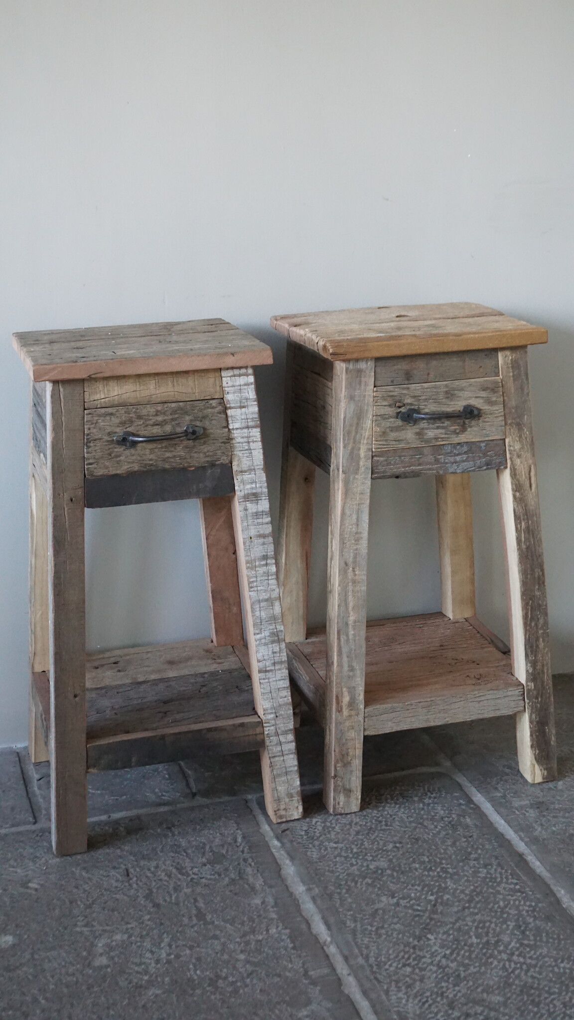Rene Houtman Bijzettafel/Nachtkastje Truckwood | Set Van 2 | H76xB38xD39,5 cm