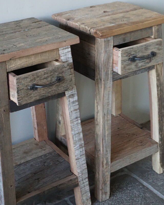 Rene Houtman Bijzettafel/Nachtkastje Truckwood | Set Van 2 | H76xB38xD39,5 cm