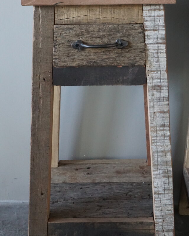 Rene Houtman Bijzettafel/Nachtkastje Truckwood | Set Van 2 | H76xB38xD39,5 cm