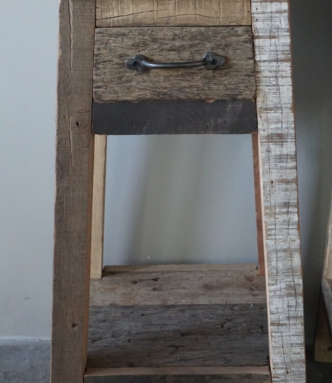 Rene Houtman Bijzettafel/Nachtkastje Truckwood | Set Van 2 | H76xB38xD39,5 cm