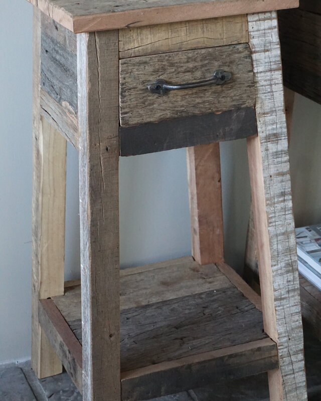 Rene Houtman Bijzettafel/Nachtkastje Truckwood | Set Van 2 | H76xB38xD39,5 cm