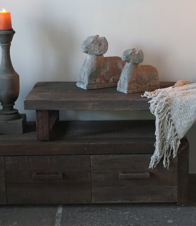 Rene Houtman TV-Meubel Nero | 3 Lades | 2-Delig | Verstelbare Lengte