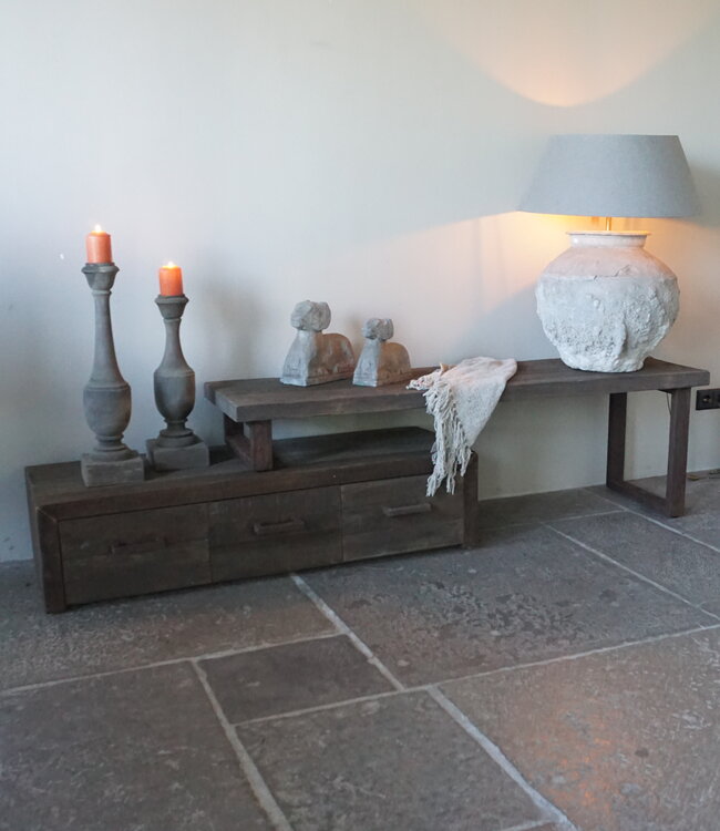 Rene Houtman TV-Meubel Nero | 3 Lades | 2-Delig | Verstelbare Lengte