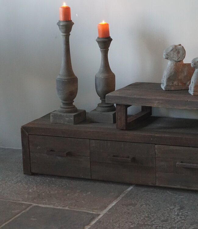 Rene Houtman TV-Meubel Nero | 3 Lades | 2-Delig | Verstelbare Lengte