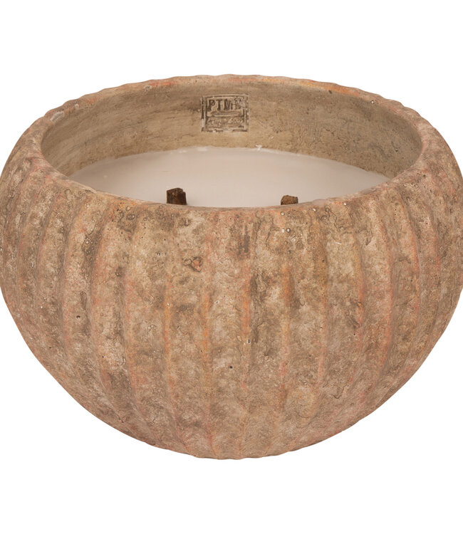 PTMD Yasmeene Brown cement outdoor candle L