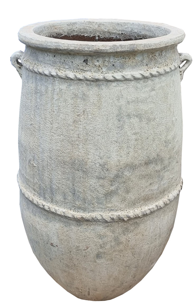 PTMD Tony Grey grote keramische pot ronde hoog 95x58 Cm
