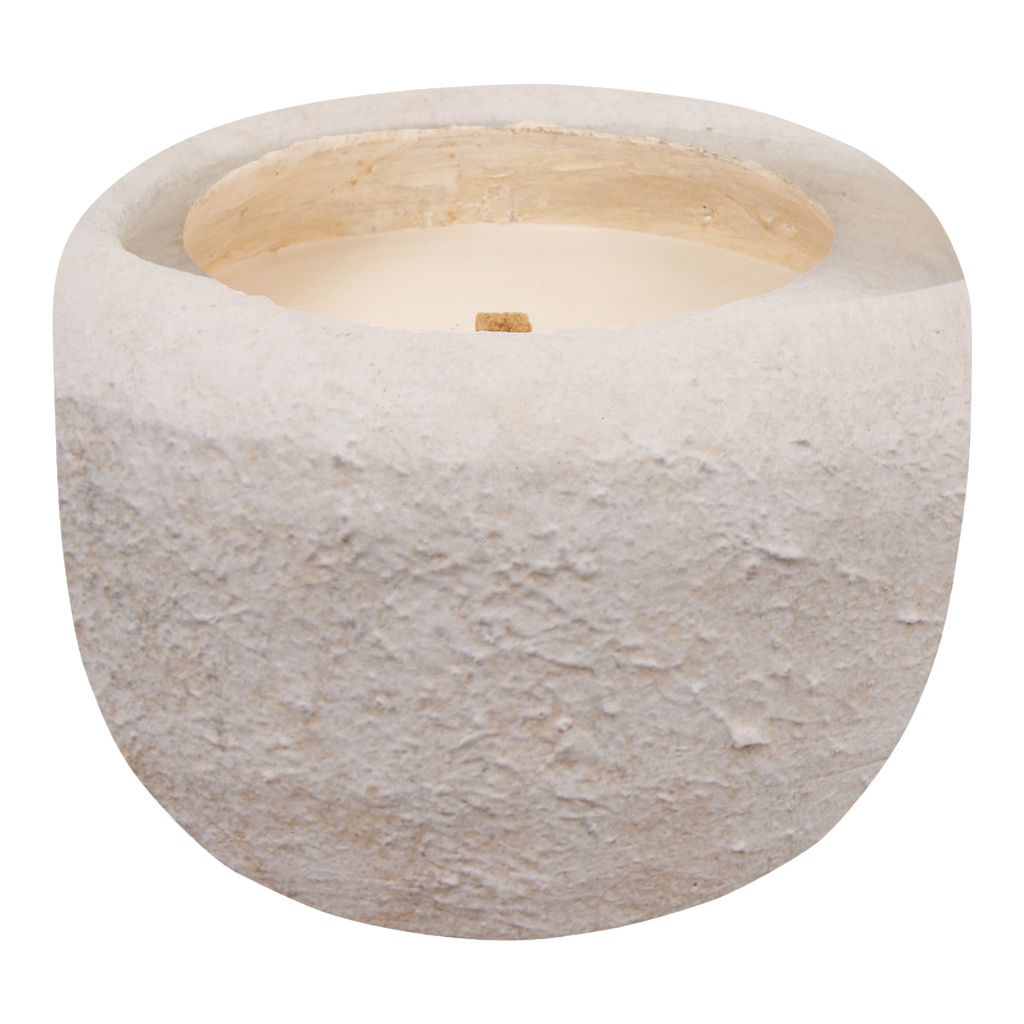 PTMD Gabor Cream cement outdoor candle M -> Gabor Crème cement buitenkaars M