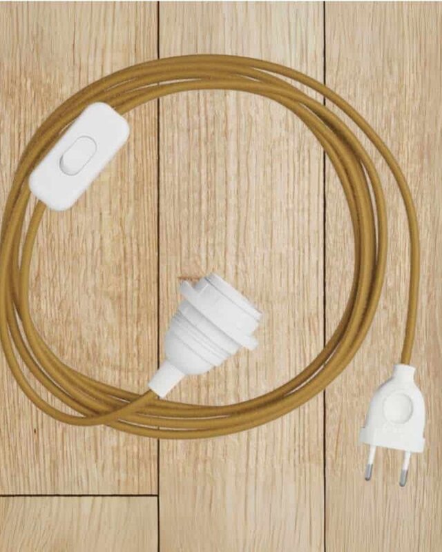 ORIGINAL HOME Textielsnoer Met Lichtschakelaar | 1,6 m | Honey