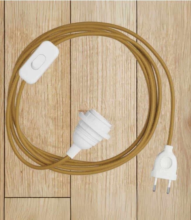 ORIGINAL HOME Textielsnoer Met Lichtschakelaar | 1,6 m | Honey